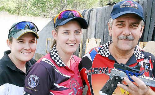 Karla, Linda and Alain Blowers, members of the Tiaro Pistol Club, are ready to represent Australia in the Australasian Championships in Malaysia later this year. In the lead up to the event, the trio competed in Rockhampton last weekend, where Karla managed to defeat her stepmother Linda in the ladies event, where Linda was defending champion. Karla, Linda and Alain Blowers, members of the Tiaro Pistol Club, are ready to represent Australia in the Australasian Championships in Malaysia later this year. In the lead up to the event, the trio competed in Rockhampton last weekend, where Karla managed to defeat her stepmother Linda in the ladies event, where Linda was defending champion.